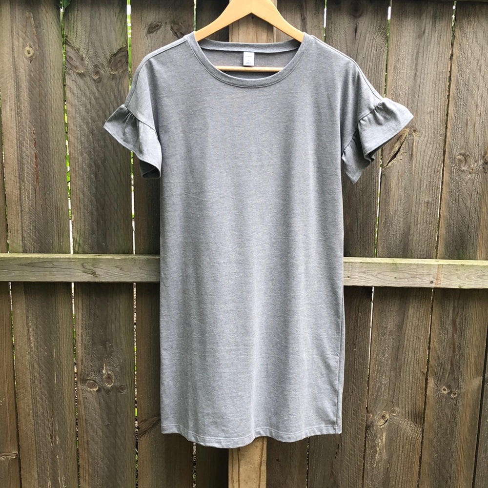Ruffle Sleeve T-Shirt Dress